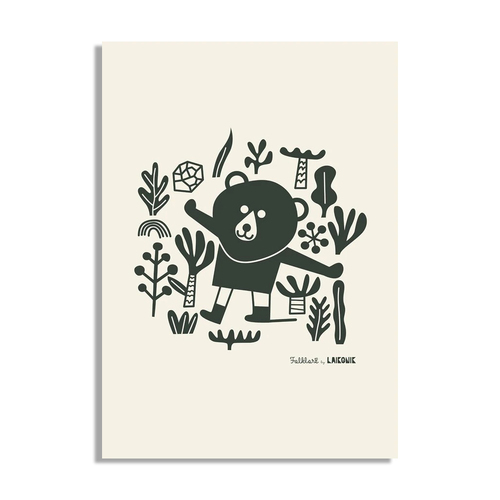 Nordic Bear Man Print