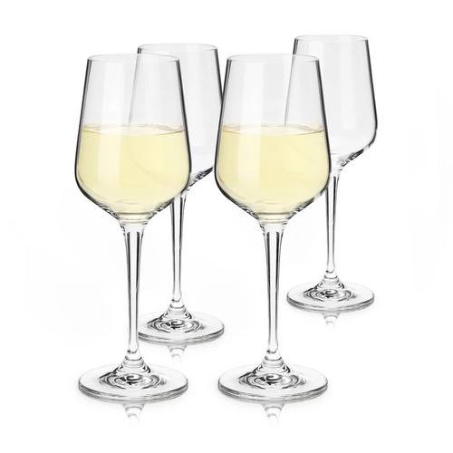 Viski Reserve European Crystal Chardonnay Glasses Set of 4
