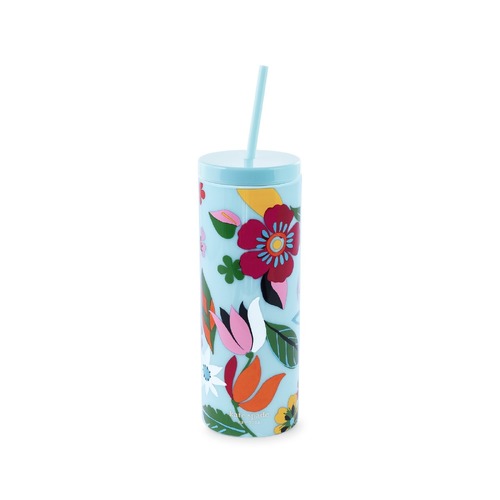 KSNY Acrylic Tumbler with Straw, Safari Floral