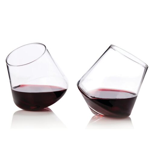 Viski Rolling Crystal Wine Glasses Set of 2