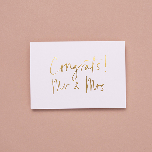 Congrats! Mr & Mrs Pristine White+