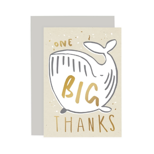One Big Thanks Whale Card.
