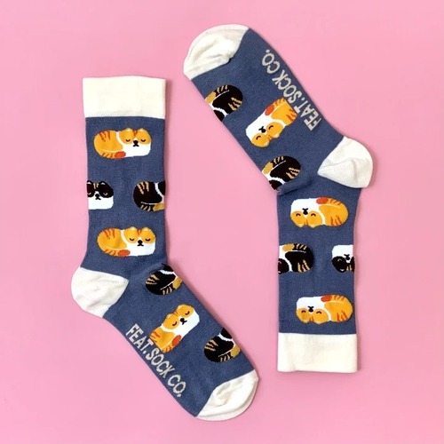 Ladies' Ginger/Brown Grumpy Cat Socks 