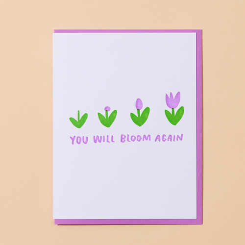 Bloom Again Letterpress Card
