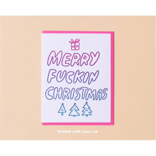 Merry Fuckin' Christmas Letterpress Card