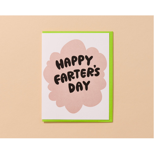 Happy Farter's Day Letterpress Card