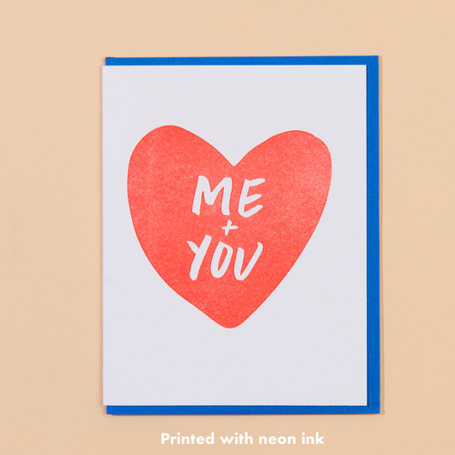 Me and You Letterpress Card