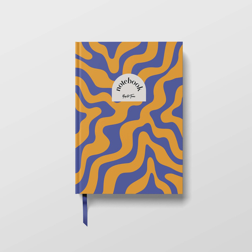 Graphic Lined Notebook - Electric Maze