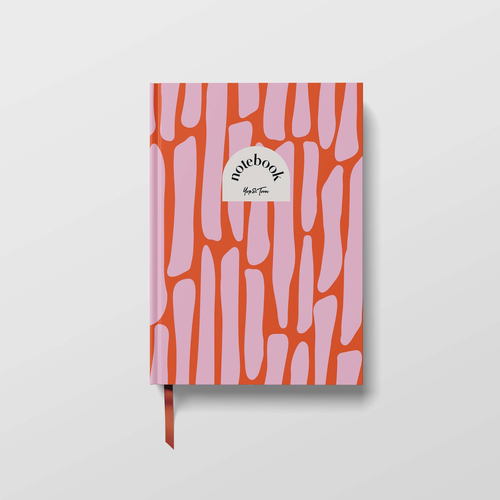 Graphic Lined Notebook - Pink Pebbles