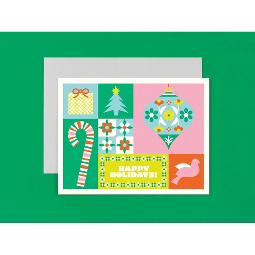 Colourblock Holiday Greeting Card