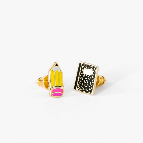 Pencil/Composition Book Earrings