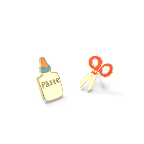 Paste and Scissors Earrings