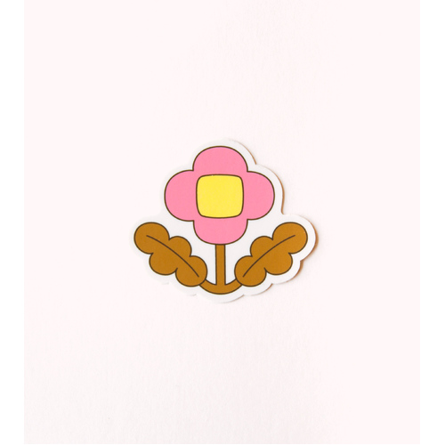 Waterproof Aesthetic Sticker - Pink Wildflower