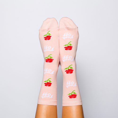 Women's Socks - Fuck Off Rose