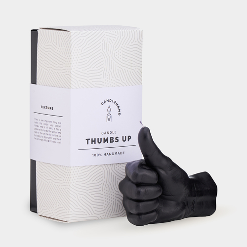 Thumbs Up Candle Hand - Black