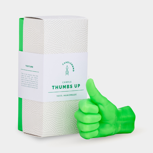 Thumbs Up Candle Hand - Neon Green